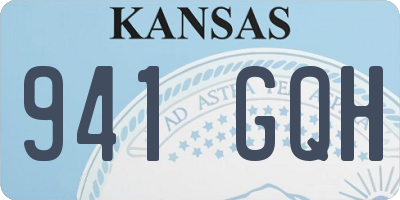 KS license plate 941GQH