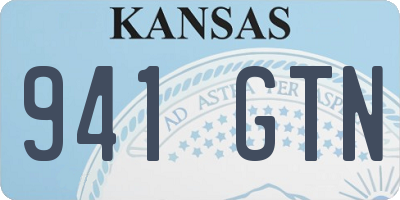 KS license plate 941GTN