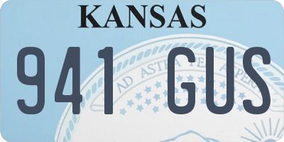 KS license plate 941GUS