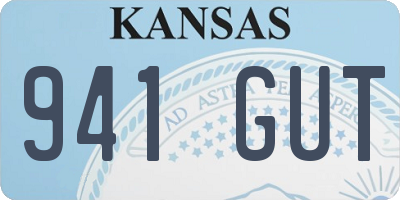 KS license plate 941GUT