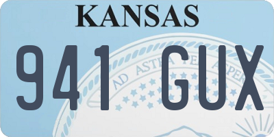 KS license plate 941GUX