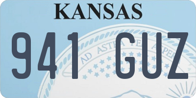 KS license plate 941GUZ