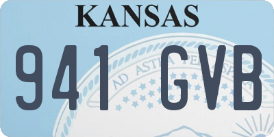 KS license plate 941GVB