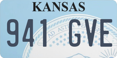 KS license plate 941GVE