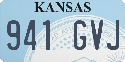 KS license plate 941GVJ