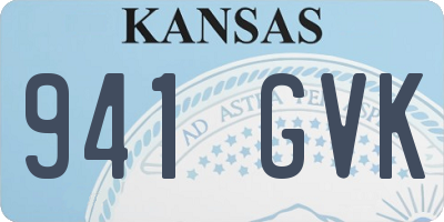 KS license plate 941GVK