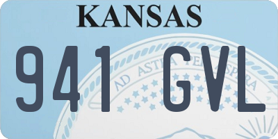 KS license plate 941GVL