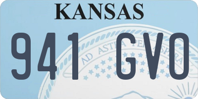 KS license plate 941GVO