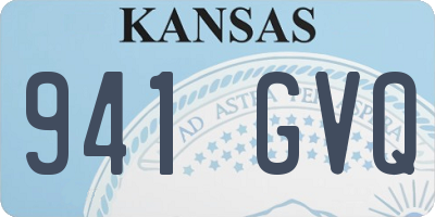KS license plate 941GVQ