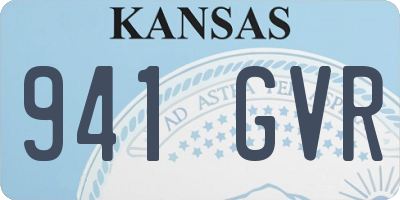 KS license plate 941GVR
