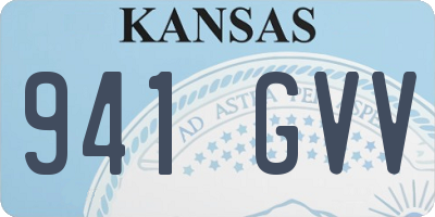 KS license plate 941GVV