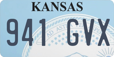 KS license plate 941GVX