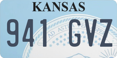 KS license plate 941GVZ