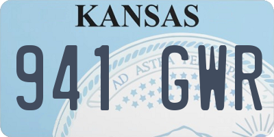 KS license plate 941GWR