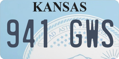 KS license plate 941GWS