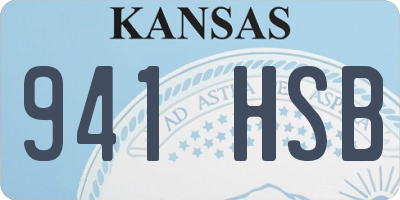 KS license plate 941HSB