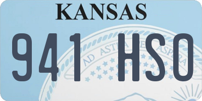 KS license plate 941HSO