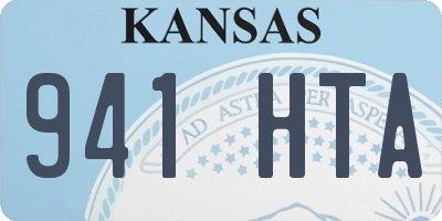 KS license plate 941HTA