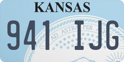 KS license plate 941IJG