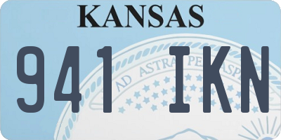 KS license plate 941IKN