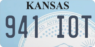 KS license plate 941IOT