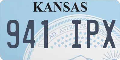KS license plate 941IPX