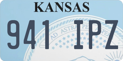 KS license plate 941IPZ
