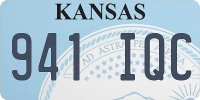 KS license plate 941IQC