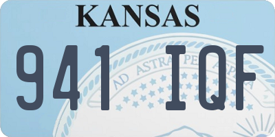 KS license plate 941IQF