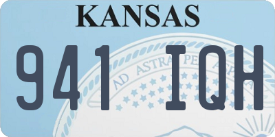 KS license plate 941IQH
