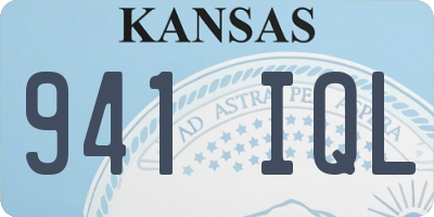 KS license plate 941IQL