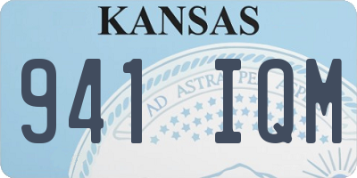 KS license plate 941IQM