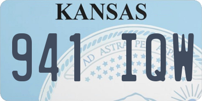 KS license plate 941IQW