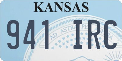 KS license plate 941IRC