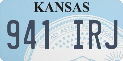 KS license plate 941IRJ