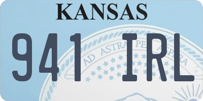 KS license plate 941IRL