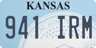 KS license plate 941IRM