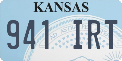 KS license plate 941IRT