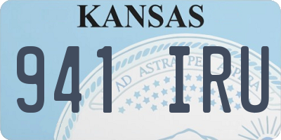 KS license plate 941IRU