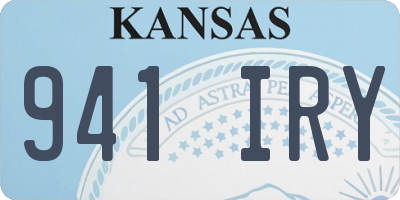 KS license plate 941IRY