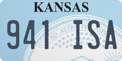 KS license plate 941ISA