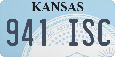 KS license plate 941ISC
