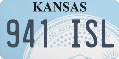 KS license plate 941ISL