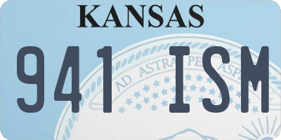KS license plate 941ISM