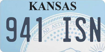 KS license plate 941ISN