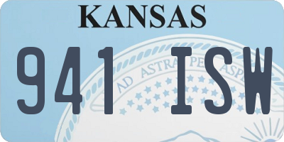 KS license plate 941ISW