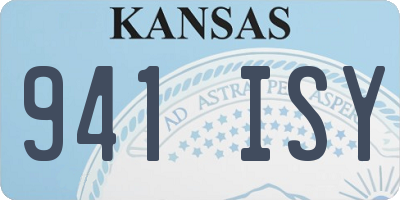 KS license plate 941ISY