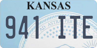 KS license plate 941ITE