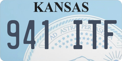 KS license plate 941ITF