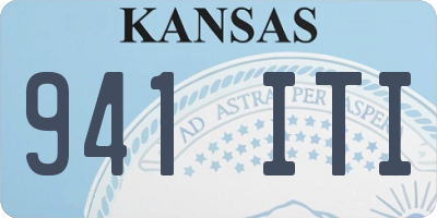 KS license plate 941ITI